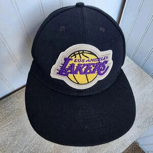 Ultra Game NBA Los Angeles Lakers Trucker Hat Adjustable Snapback Black Purple